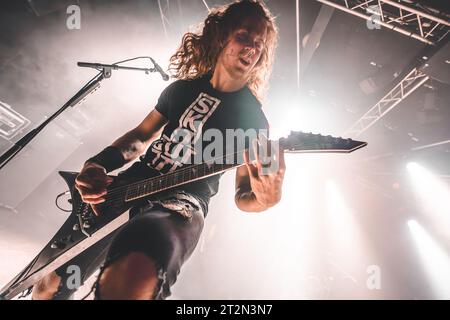 Aarhus, Danemark. 19 octobre 2023. Le groupe suédois de Thrash Metal Eradikated donne un concert au Voxhall à Aarhus. (Crédit photo : Gonzales photo - Rolf Meldgaard). Banque D'Images