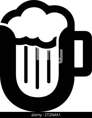 Vector U avec logo de bière et logo de barre Illustration de Vecteur
