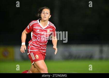 Oostakker, Belgique. 20 octobre 2023. Vanity Lewerissa (31) de Standard photographiée lors d'un match de football féminin entre AA Gent Ladies et Standard Femina de Liège lors de la 7e journée de la saison 2023 - 2024 de Belgian Lotto Womens Super League, le vendredi 20 octobre 2023 à Oostakker, BELGIQUE . Crédit : Sportpix/Alamy Live News Banque D'Images