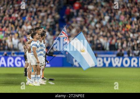 (C) Denis TRASFI / MAXPPP - au Stade de France le 20-10-2023 - Demie finale de la coupe du monde de rugby homme - Argentine - Nouvelle-Zélande - // me Banque D'Images