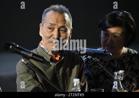 Lyon, France. 20 octobre 2023. Rintaro organise une masterclass lors du 15e Festival du film lumière à Lyon, France, le 20 octobre 2023. Photo Julien Reynaud/APS-Medias/ABACAPRESS.COM crédit : Abaca Press/Alamy Live News Banque D'Images