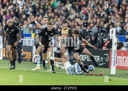 (C) Denis TRASFI / MAXPPP - au Stade de France le 20-10-2023 - Demie finale de la coupe du monde de rugby homme - Argentine - Nouvelle-Zélande - // me Banque D'Images