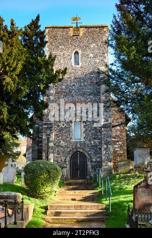 Canterbury, Royaume-Uni - 23 décembre 2015 : Église St Martin's de Canterbury, la première église fondée en Angleterre. Banque D'Images