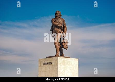 Statue de Miranda à la Havane, Cuba. Banque D'Images