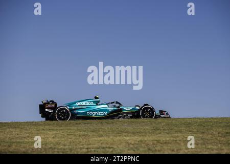 Austin, Texas, États-Unis. 21 octobre 2023. 14 ALONSO Fernando (spa), Aston Martin F1 Team AMR23, action lors du Grand Prix Lenovo des États-Unis de Formule 1 2023, 18e manche du Championnat du monde de Formule 1 2023 du 20 au 22 octobre 2023 sur le circuit des Amériques, à Austin, USA crédit : Independent photo Agency/Alamy Live News Banque D'Images