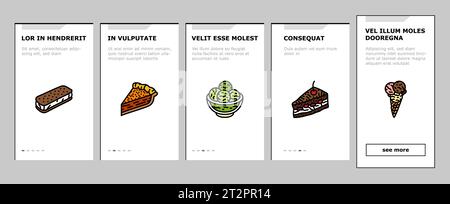 vecteur d'ensemble d'icônes d'intégration de menu de snack de dessert de nourriture Illustration de Vecteur