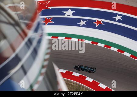 Austin, Texas, États-Unis. 21 octobre 2023. 14 ALONSO Fernando (spa), Aston Martin F1 Team AMR23, action lors du Grand Prix Lenovo des États-Unis de Formule 1 2023, 18e manche du Championnat du monde de Formule 1 2023 du 20 au 22 octobre 2023 sur le circuit des Amériques, à Austin, USA crédit : Independent photo Agency/Alamy Live News Banque D'Images