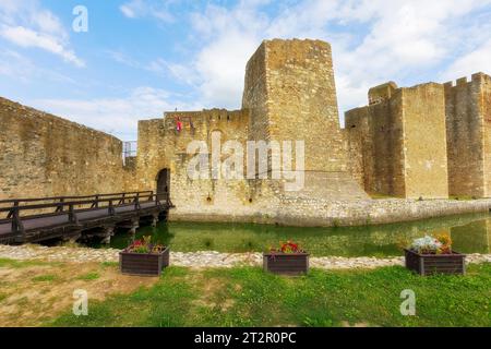 Smederevo, Serbie forteresse vue panoramique et eau Banque D'Images