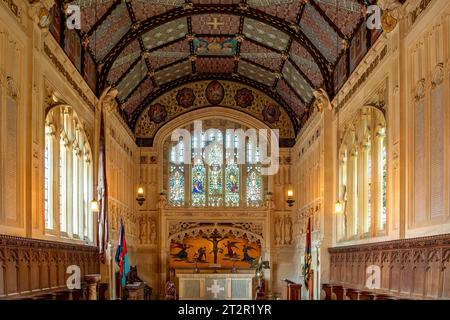 Nef of Chapel, Carisbrooke Castle, Carisbrooke, Isle of Wight, Angleterre Banque D'Images