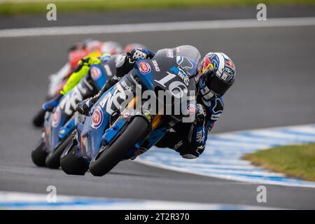 Melbourne, Australie. 21 octobre 2023. ROBERTS Joe (JRob) des États-Unis sur l'Italtrans Racing Team KALEX lors du MotoGP australien sur le circuit du Grand Prix de Phillip Island. Crédit : Santanu Banik/Alamy Live News Banque D'Images