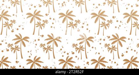 Vector illustration Palm Tree fond de motif sans couture pour papier peint moderne à la mode ou textile, couverture de livre, interfaces numériques, conception d'impressions Illustration de Vecteur