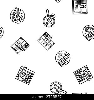 vecteur de modèle sans couture de pharmacie de vente au détail Illustration de Vecteur