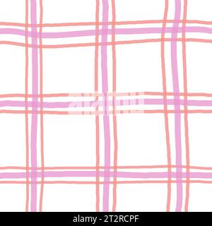 Délicat Cottagecore Cute Plaid Checks Vector Pattern. Homestead bouquet. Fond de ferme avec impression de jardin chintz Illustration de Vecteur