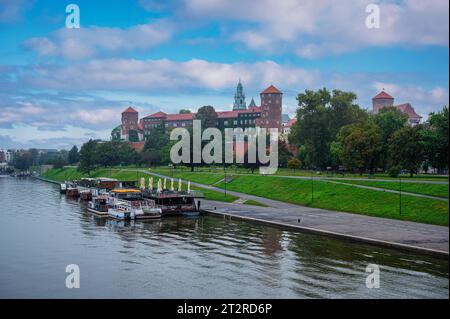 Le château de Wawel à Cracovie, Pologne Banque D'Images
