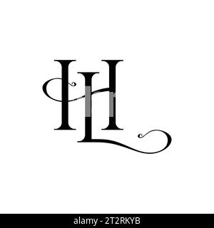 Logo HL, monogramme HL, initiales LH logo, lettre LH logo, élégant, icône, vecteur Illustration de Vecteur