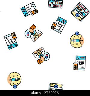 vecteur de modèle sans couture de pharmacie de vente au détail Illustration de Vecteur