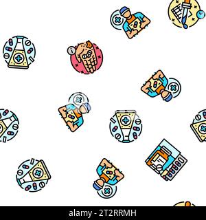 vecteur de modèle sans couture de pharmacie de vente au détail Illustration de Vecteur