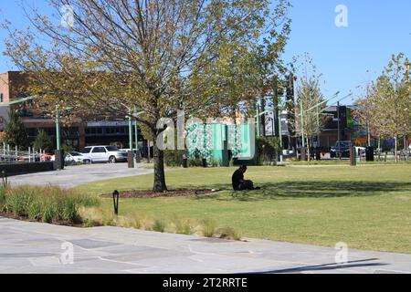 Garlands Re-Do Town Square plus quelques visiteurs royaux Banque D'Images