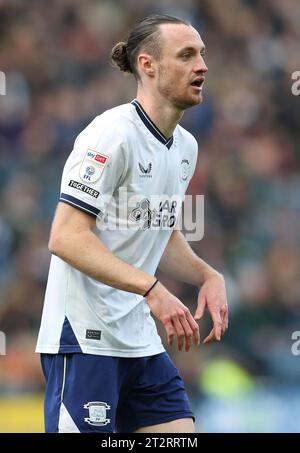 Deepdale, Preston, Royaume-Uni. 21 octobre 2023. EFL Championship football, Preston North End contre Millwall ; Will Keane de Preston North End crédit : action plus Sports/Alamy Live News Banque D'Images