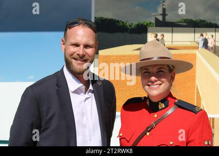 Garlands Re-Do Town Square plus quelques visiteurs royaux Banque D'Images
