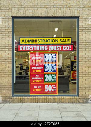 Magasin Wilko avant fermeture, Ely, Cambridgeshire, Angleterre Banque D'Images