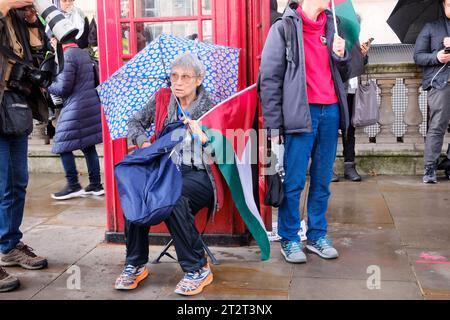 Whitehall, Londres, Royaume-Uni. 21 octobre 2023. Les manifestants remplissent Whitehall pour la marche pour la Palestine. Crédit : Matthew Chattle/Alamy Live News Banque D'Images