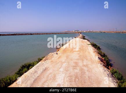 Salt works. San Pedro del Pinatar, Murcia, Espagne. Banque D'Images