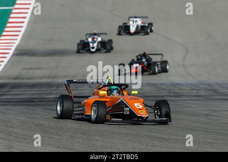 Austin, Etats Unis. 20 octobre 2023. 05 DE Heus Emely (Ned), MP Motorsport, Tatuus F4-T421, action lors de la 7e manche de la F1 Academy 2023 du 20 au 22 octobre, sur le circuit des Amériques, à Austin, USA - photo Xavi Bonilla/DPPI crédit : DPPI Media/Alamy Live News Banque D'Images