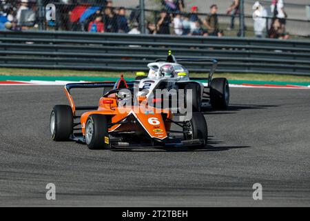 Austin, Etats Unis. 20 octobre 2023. 06 AL QUBAISI AMNA (ARE), MP Motorsport, Tatuus F4-T421, action lors de la 7e manche de la F1 Academy 2023 du 20 au 22 octobre, sur le circuit des Amériques, à Austin, USA - photo Xavi Bonilla/DPPI crédit : DPPI Media/Alamy Live News Banque D'Images