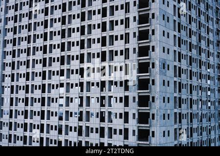 Vue détaillée d'un bâtiment en construction Banque D'Images