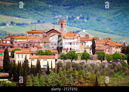 Radda du Chianti Toscane centrale, Italie, Europe Banque D'Images