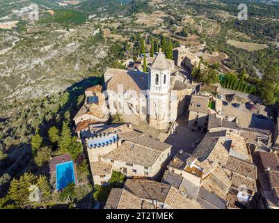 Cathédrale, Roda de Isabena est une ville dans la municipalité de Isabena dans la région de Ribagorza, province de Huesca. L'Espagne. Banque D'Images