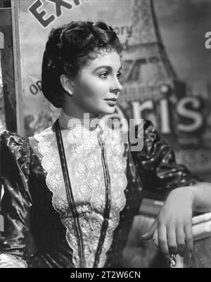 JEAN SIMMONS Portrait de SI LONGTEMPS À LA FOIRE 1950 réalisé par ANTHONY DARNBOROUGH et TERENCE FISHER roman ANTHONY THORNE Costume Design ELIZABETH HAFFENDEN musique BENJAMIN FRANKEL Gainsborough / GFD Banque D'Images