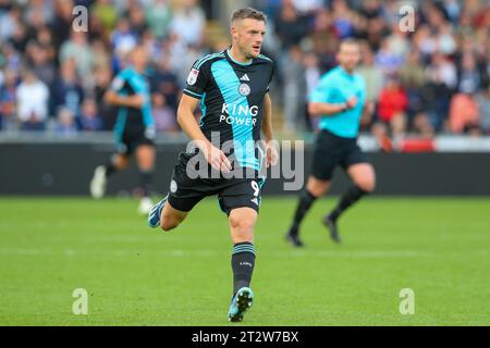 Swansea, Royaume-Uni. 21 octobre 2023. Jamie Vardy de Leicester City lors du Sky Bet Championship Match Swansea City vs Leicester City au Swansea.com Stadium, Swansea, Royaume-Uni, le 21 octobre 2023 (photo de Craig Anthony/News Images) à Swansea, Royaume-Uni le 10/21/2023. (Photo Craig Anthony/News Images/Sipa USA) crédit : SIPA USA/Alamy Live News Banque D'Images