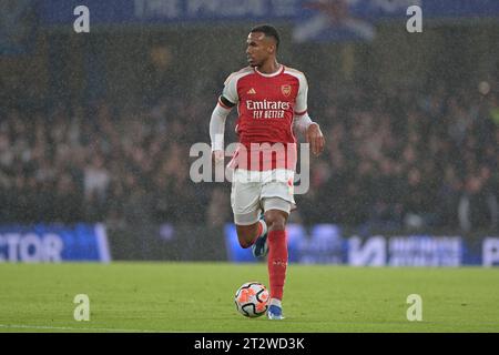 Londres, Royaume-Uni. 21 octobre 2023. Gabriel d'Arsenal lors du match Chelsea vs Chelsea Premier League à Stamford Bridge London Credit : MARTIN DALTON/Alamy Live News Banque D'Images