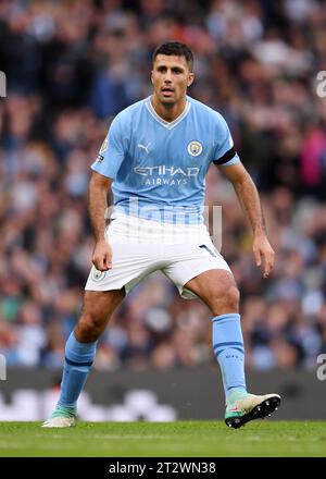 MANCHESTER, ROYAUME-UNI. 21 octobre 2023. Rodri de Manchester City lors du match de Premier League à l'Etihad Stadium, MANCHESTER. Le crédit photo devrait être : Gary Oakley/Sportimage crédit : Sportimage Ltd/Alamy Live News Banque D'Images
