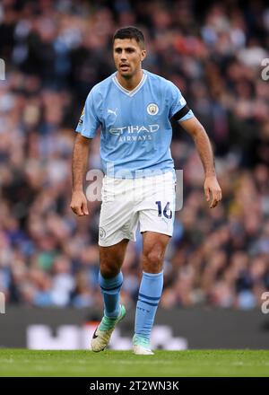 MANCHESTER, ROYAUME-UNI. 21 octobre 2023. Rodri de Manchester City lors du match de Premier League à l'Etihad Stadium, MANCHESTER. Le crédit photo devrait être : Gary Oakley/Sportimage crédit : Sportimage Ltd/Alamy Live News Banque D'Images