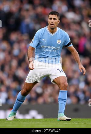 MANCHESTER, ROYAUME-UNI. 21 octobre 2023. Rodri de Manchester City lors du match de Premier League à l'Etihad Stadium, MANCHESTER. Le crédit photo devrait être : Gary Oakley/Sportimage crédit : Sportimage Ltd/Alamy Live News Banque D'Images