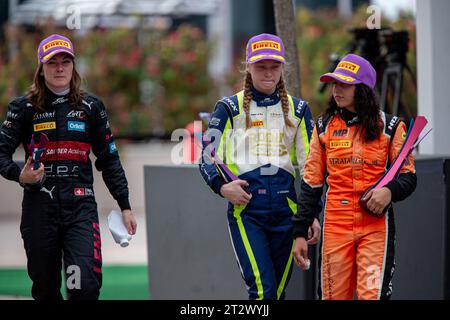 Pilotes F1 academy après la course lors du samedi Sprint Race de FORMULE 1 LENOVO UNITED STATES GRAND PRIX 2023 - Oct19 à Oct22 2023 circuit d'Amer Banque D'Images