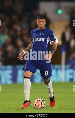 Chelsea, Londres, Royaume-Uni. 21 octobre 2023 ; Stamford Bridge, Chelsea, Londres, Angleterre : Premier League football, Chelsea contre Arsenal ; Enzo Fernandez de Chelsea crédit : action plus Sports Images/Alamy Live News Banque D'Images