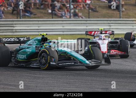 Austin, États-Unis . 21 octobre 2023. Fernando Alonso (14 ans) participe à la course de sprint au circuit des Amériques à Austin, TX le 21 octobre 2023. (Photo de Stephanie Tacy/SIPA USA) crédit : SIPA USA/Alamy Live News Banque D'Images