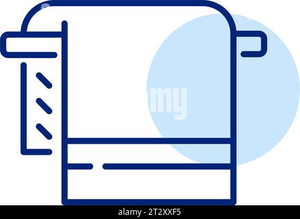 Serviette suspendue sur le rack. Textile pour salle de bains. Icône Pixel Perfect Illustration de Vecteur