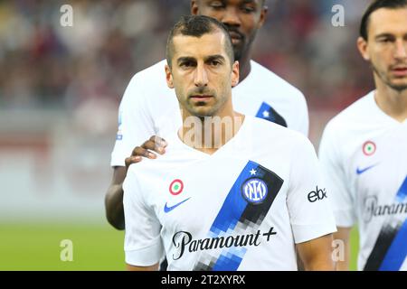 HENRIKH MKHITARYAN du FC Inter lors du match de Serie A entre le Torino FC et le FC Inter le 21 octobre 2023 au Stade Olympique Grande Torino à Turin, Banque D'Images