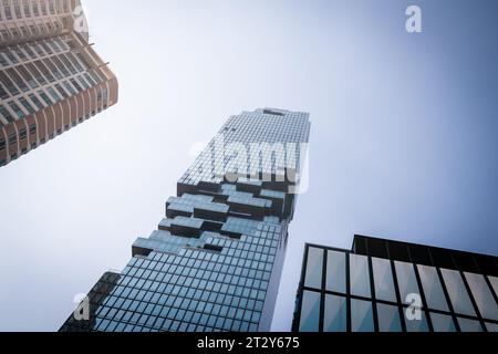 Le gratte-ciel King Power Mahanakhon anciennement connu sous le nom de Mahanakhon dans la région de Sathorn, Silom à Bangkok, Thaïlande. Quartier des affaires. Banque D'Images