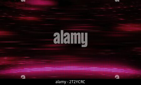 Fond pixel avec des taches de couleur mobiles sur fond noir. Mouvement. Image pixel de taches ELECTROLUMINESCENTES colorées. Les taches lumineuses colorées se déplacent et clignotent Banque D'Images