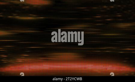 Fond pixel avec des taches de couleur mobiles sur fond noir. Mouvement. Image pixel de taches ELECTROLUMINESCENTES colorées. Les taches lumineuses colorées se déplacent et clignotent Banque D'Images