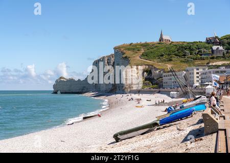 Belles falaises de craie blanche près d'Etretat en Normandie. France vvbvanbree fotografie Banque D'Images