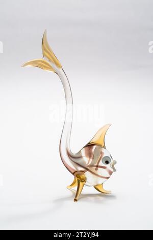 Stylised Lampwork Glass Fish par Bill Axcell aka Brighton Glass Animal Man c.1964 Banque D'Images