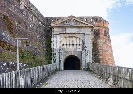 Vue de l'entrée de la Citadelle de Bitche une forteresse dans la région de Moselle en France Banque D'Images