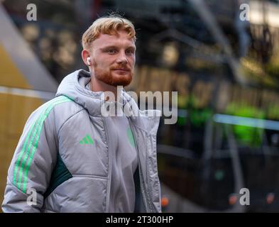 Tynecastle Park, Édimbourg, Royaume-Uni. 22 octobre 2023. Scottish Premiership football, Hearts versus Celtic ; Liam Scales of Celtic Credit : action plus Sports/Alamy Live News Banque D'Images